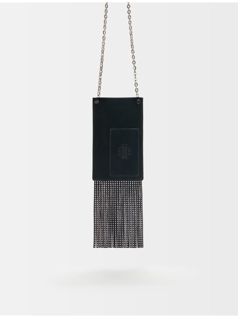 Maje Leather Phone Bag with Fringing NWT